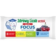 Zdrowy lizak Uczeń bez cukru Focus na koncentrację wiśniowo-jagodowy 1 szt. STARPHARMA