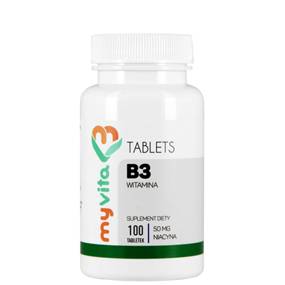 MyVita Witamina B3 50mg, 100tabl. - Niacyna, Witamina PP