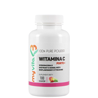 MyVita Witamina C FORTE+ proszek 100g - witamina C + bioflawonoidy + dzika róża