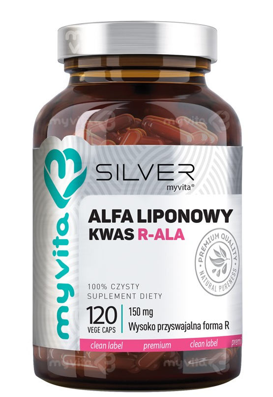 SILVER Kwas Alfaliponowy R-ALA 150mg, 120kaps. MyVita