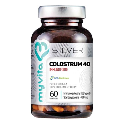 SILVER Colostrum 40 Immuno Forte standaryzowane 400mg, 60kaps. MyVita