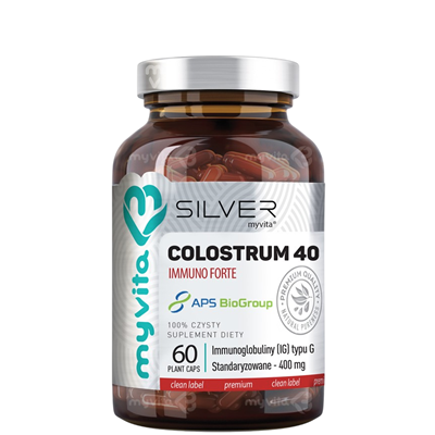 SILVER Colostrum 40 Immuno Forte standaryzowane 400mg, 60kaps. MyVita