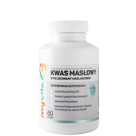 MyVita Kwas masłowy (maślan sodu) 360mg, 60kaps.