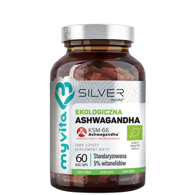 SILVER Ashwagandha KSM-66 BIO 200mg, 60kaps. MyVita