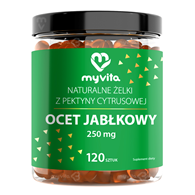 MyVita Żelki Ocet jabłkowy 120 sztuk - naturalne żelki z pektyny cytrusowej