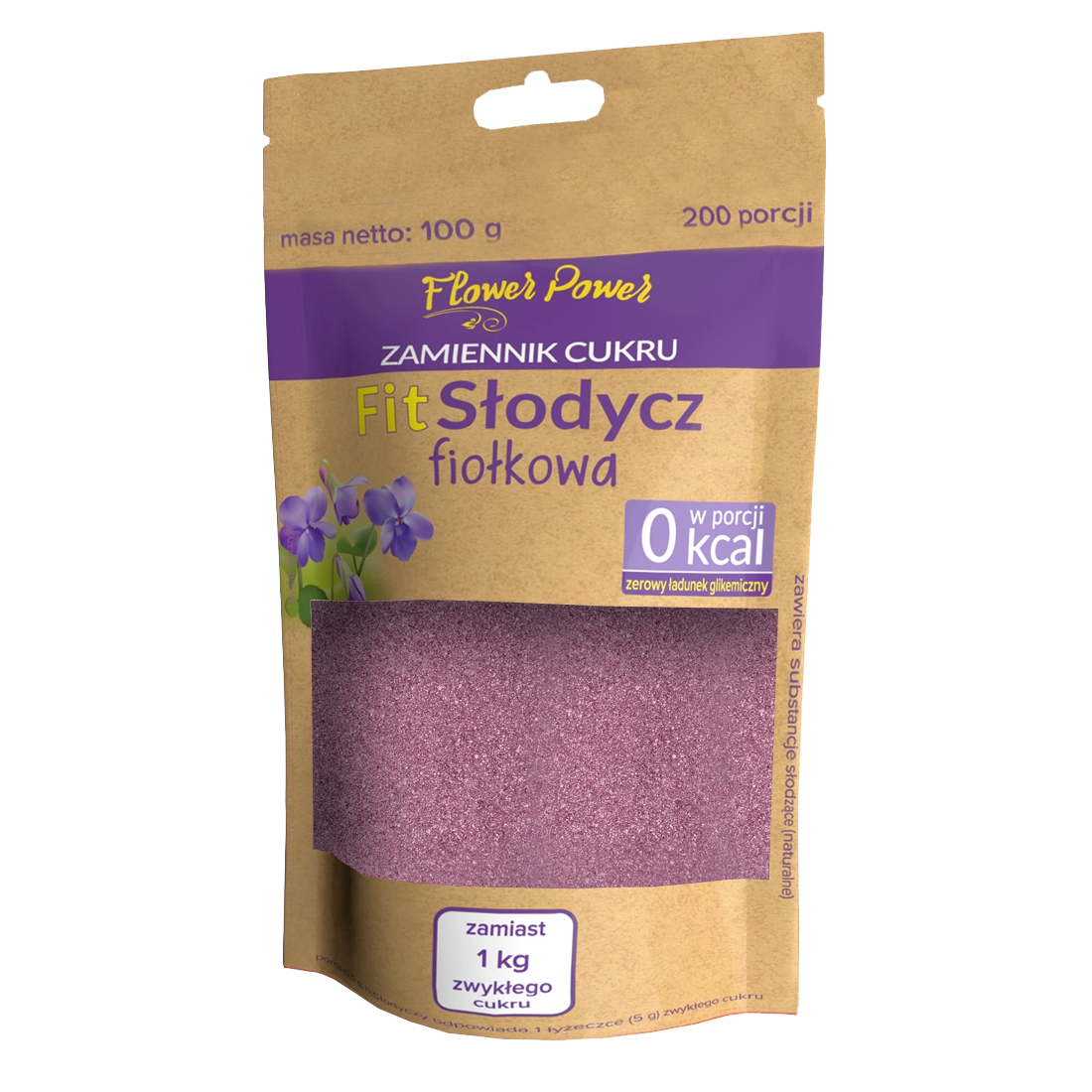 FITCUKIER fiołkowy doypack 100g - 200 porcji