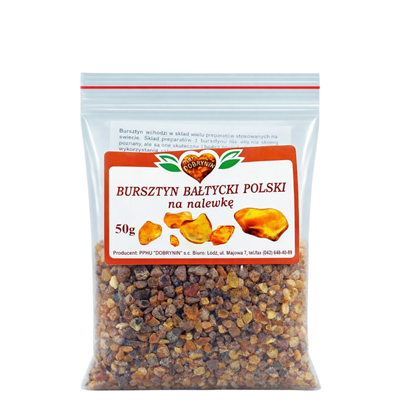 Bursztyn Bałtycki Polski na nalewkę 50g DOBRYNIN