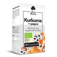 Kurkuma + pieprz 60kaps. Ekologiczny Suplement diety DARY NATURY
