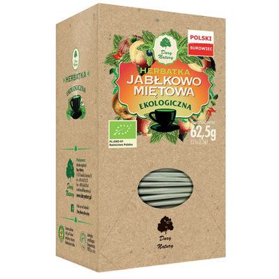 Herbatka Jabłkowo-miętowa BIO 25*2,5g DARY NATURY