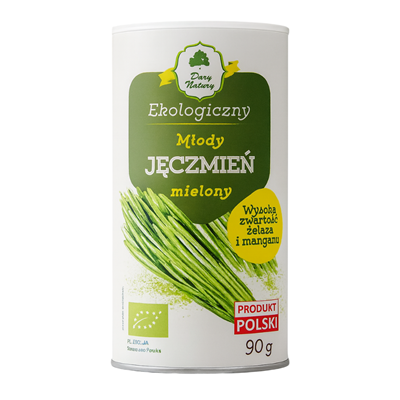 Jęczmień młody mielony BIO 90g DARY NATURY