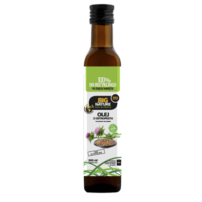 BIG NATURE Olej z ostropestu tłoczony na zimno 500ml