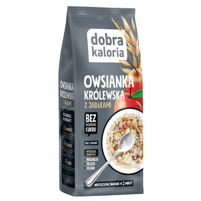 DOBRA KALORIA Owsianka królewska z jabłkami 320g KUBARA