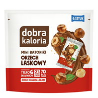 DOBRA KALORIA Mini batoniki orzech laskowy & czekolada 6x18g KUBARA
