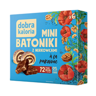 DOBRA KALORIA Mini batoniki a'la makowiec z nerkowców (6x18g) KUBARA