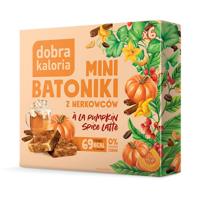 DOBRA KALORIA Mini batoniki a'la pumpkin spice latte z nerkowców (6x17g) KUBARA