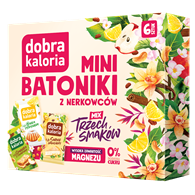 DOBRA KALORIA Mini batoniki z nerkowców mix trzech smaków (6x17g) KUBARA (2 x szarlotka, 2 x babka cytrynowa, 2 x sernik)