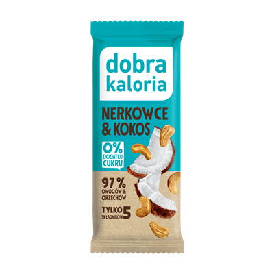 DOBRA KALORIA Baton Nerkowce & kokos 35g  KUBARA