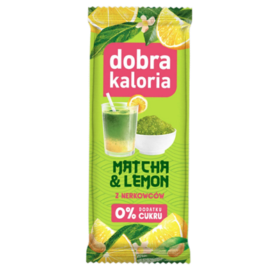 DOBRA KALORIA Baton Matcha & Lemon z nerkowców 35g KUBARA
