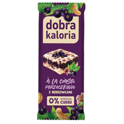 DOBRA KALORIA Baton z nerkowców a'la ciasto porzeczkowe 35g KUBARA