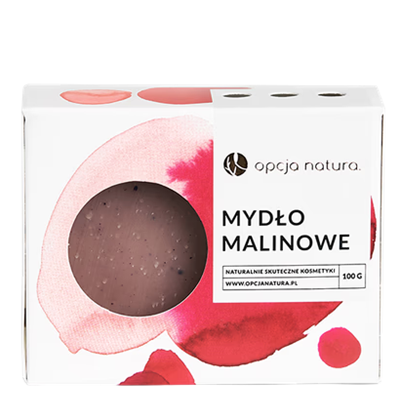 Mydło malinowe w kostce 100g OPCJA NATURA