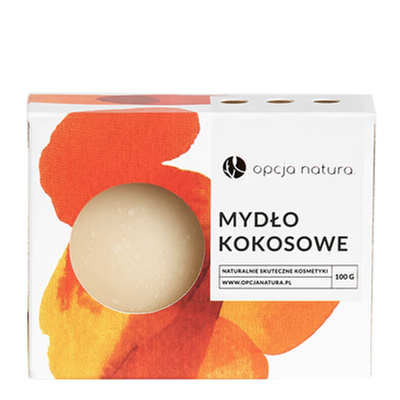 Mydło kokosowe w kostce 100g OPCJA NATURA