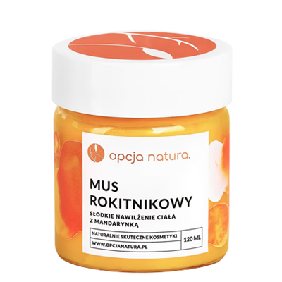 Mus rokitnikowy 120ml OPCJA NATURA - słodkie nawilżenie ciała z mandarynką