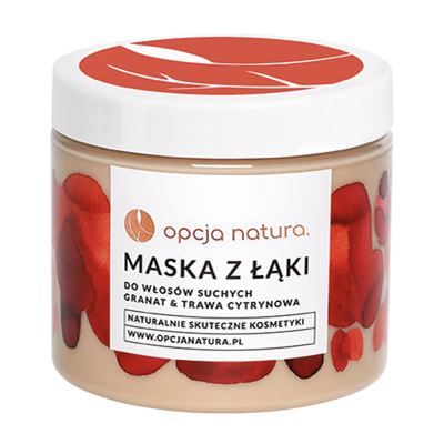 Maska z Łąki do włosów suchych 200ml OPCJA NATURA - granat & trawa cytrynowa