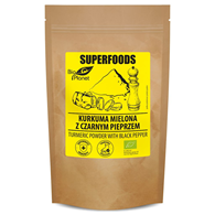 SUPERFOODS Kurkuma mielona z czarnym pieprzem BIO 200g BIO PLANET