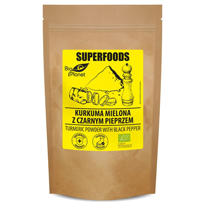 SUPERFOODS Kurkuma mielona z czarnym pieprzem BIO 200g BIO PLANET
