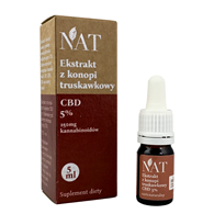 NAT Ekstrakt z konopi Full Spectrum Truskawkowy 5% CBD 5ml