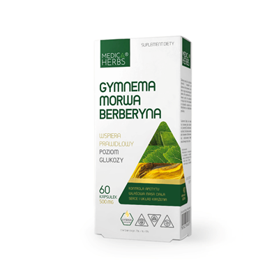 MEDICA HERBS Gymnema, Morwa, Berberyna 60 kaps.