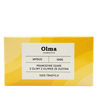 OLMA COSMETICS Mydło prawdziwe szare z oliwy z oliwek ze złotem 100g
