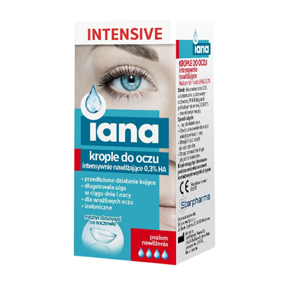 IANA Krople do oczu INTENSIVE intensywnie nawilżające 0,3% HA 10ml STARPHARMA