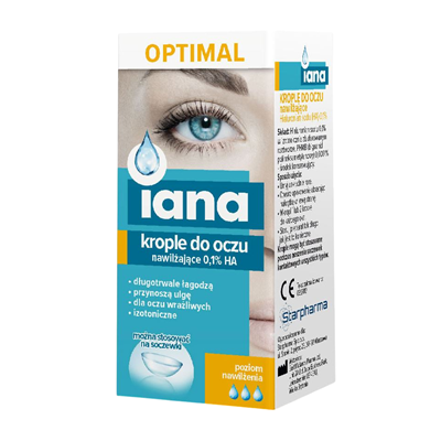 IANA Krople do oczu OPTIMAL nawilżające 0,1% HA 10ml STARPHARMA