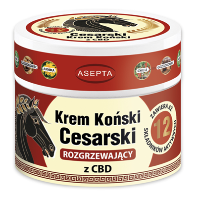 ASEPTA Krem koński cesarski rozgrzewający z CBD 150ml