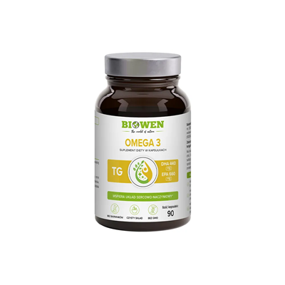 BIOWEN Omega 3 - 660 mg EPA, 440 mg DHA, 90 kapsułek