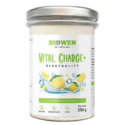 BIOWEN Elektrolity Vital Charge+ o smaku cytrynowym 250g