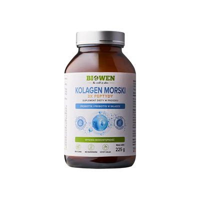 BIOWEN Kolagen Morski - 3x PEPTYDY w proszku 225g