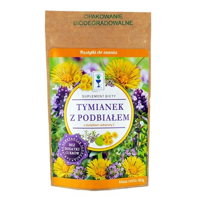 Karmelki Tymianek z podbiałem bez cukru 80g PLANTA-LEK