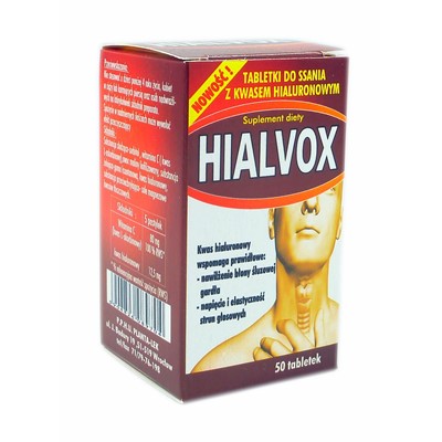 Hialvox tabletki do ssania z kwasem hialuronowym 50 tabl. PLANTA-LEK