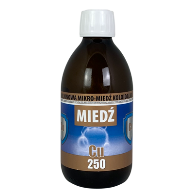 Mikro-Miedź koloidalna Cu250 25ppm 300ml PRO AKTIV