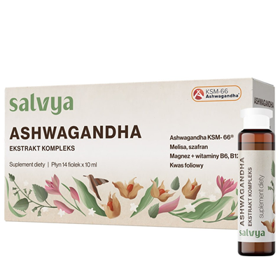 Ashwagandha ekstrakt kompleks 14 fiolek x 10ml GINSENG POLAND