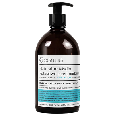 Mydło w płynie potasowe z ceramidami nawilżające 480ml BARWA