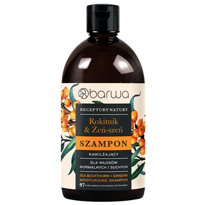 Szampon rokitnik & żeń-szeń nawilżający 380ml BARWA RECEPTURY NATURY