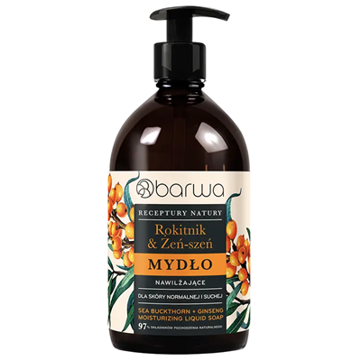 Mydło w płynie rokitnik & żeń-szeń nawilżające 480ml BARWA RECEPTURY NATURY