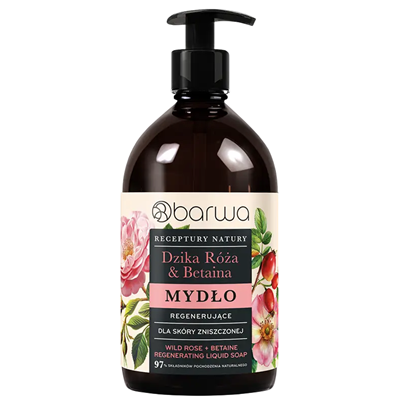 Mydło w płynie dzika róża & betaina regenerujące 480ml BARWA RECEPTURY NATURY