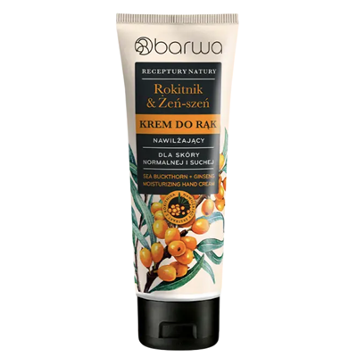 Krem do rąk rokitnik & żeń-szeń nawilżający 100ml BARWA RECEPTURY NATURY