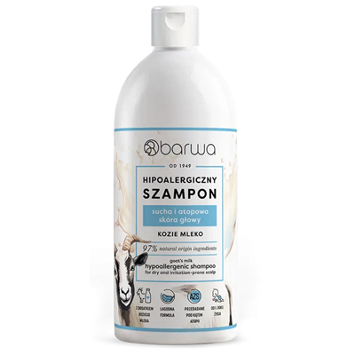 Hipoalergiczny szampon kozie mleko do skóry suchej i atopowej 400ml BARWA