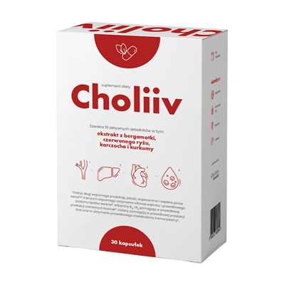 CHOLIIV - cholesterol, homocysteina, wątroba 30 kaps.