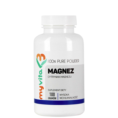 MyVita Magnez w proszku 100g - Cytrynian Magnezu